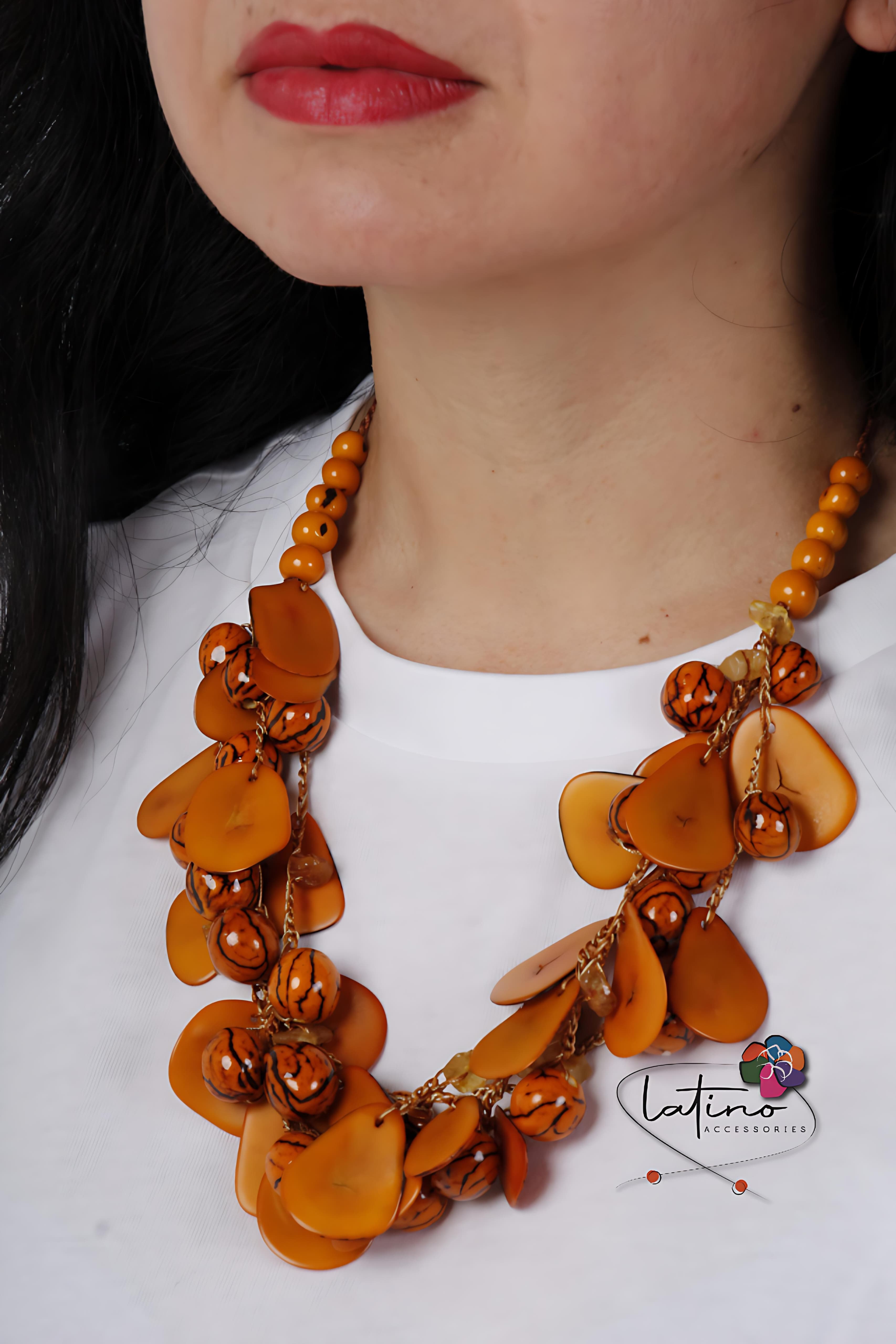 Yellow Tagua Necklace Set